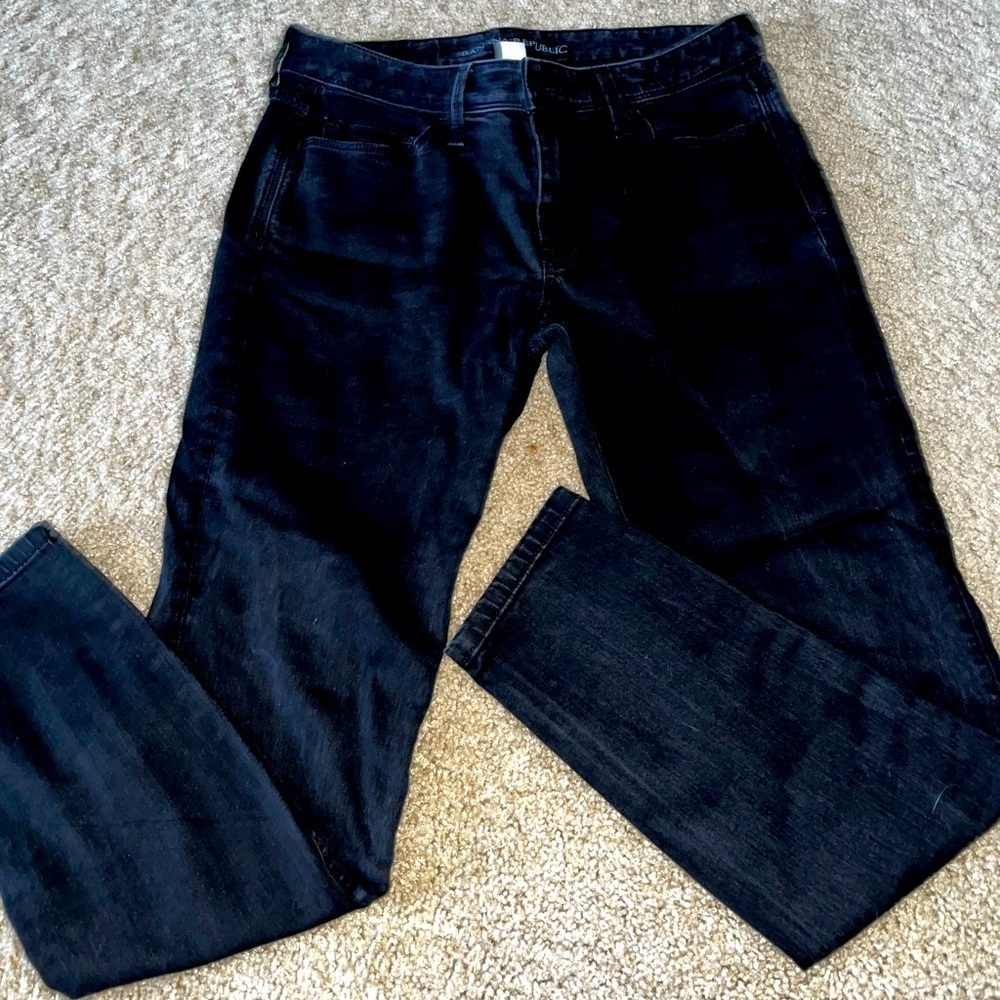 Banana republic black straight leg jeans
